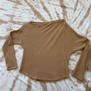 Shrugged Tan Women's Top